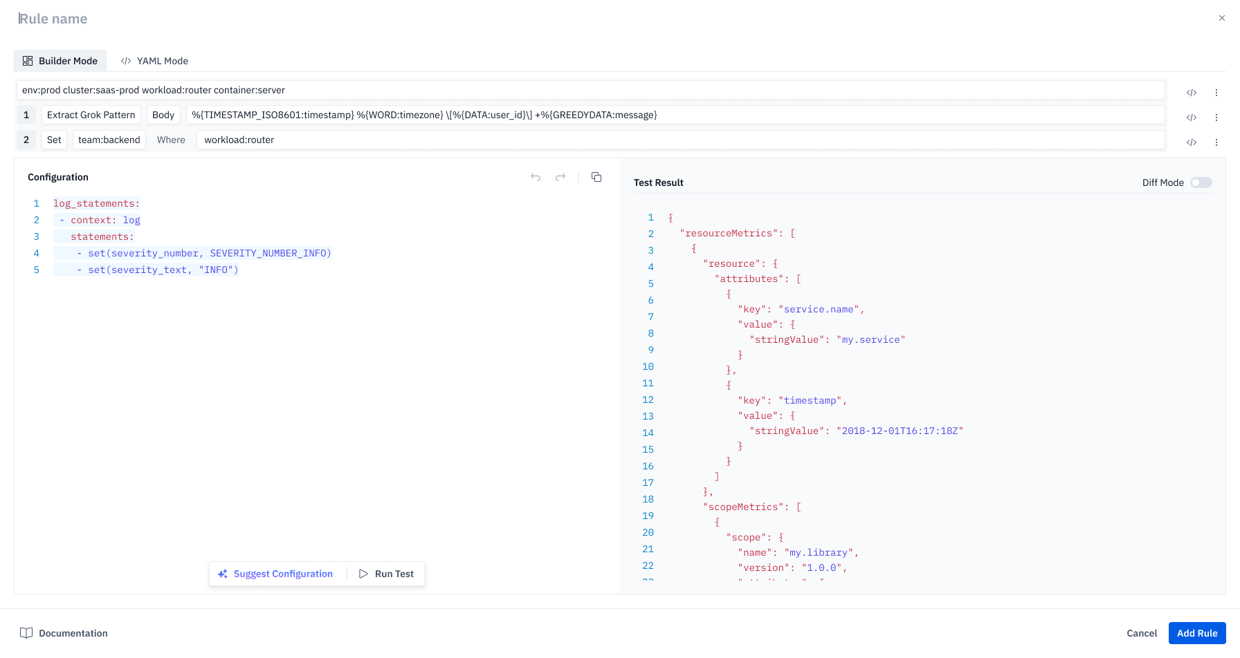 Settings-first query builder