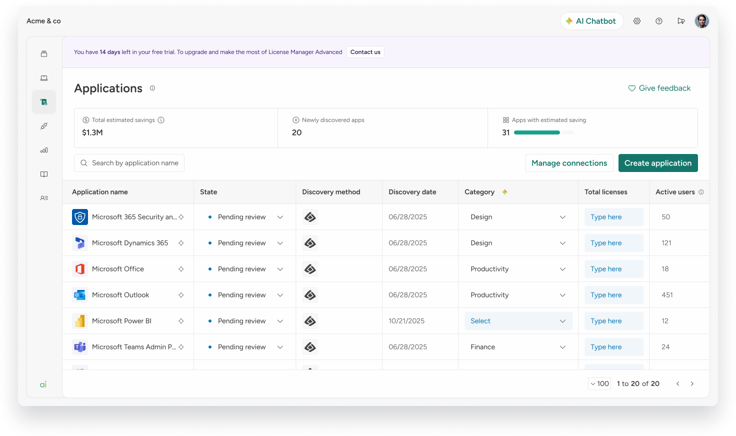 SysAid product interface